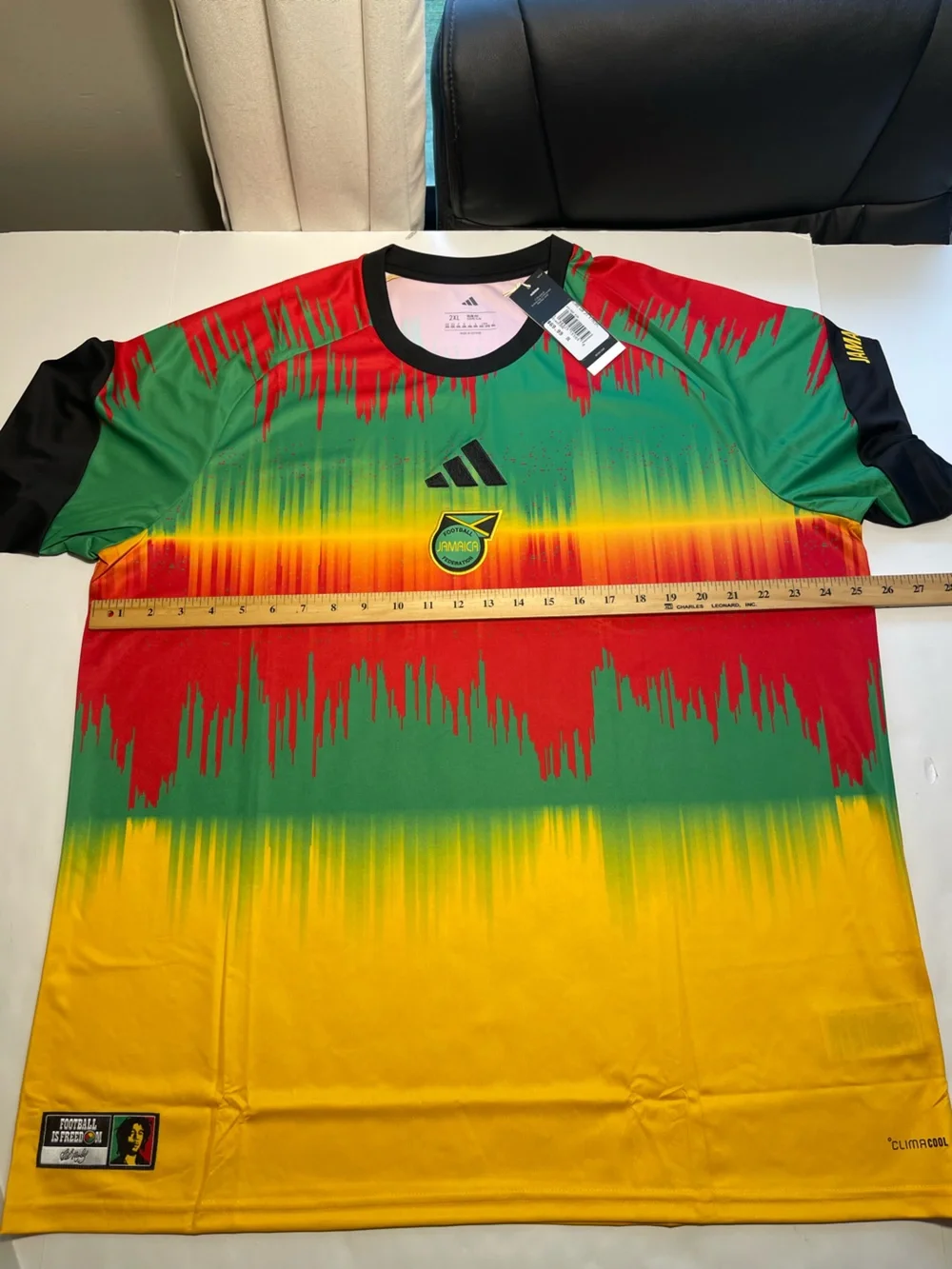 Adidas Jamaica Football X Bob Marley 2026 DNA Men’s Pre Match Jersey Sz 2XLNew
